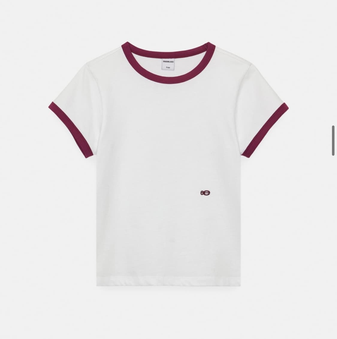 엔조 블루스 더블 로고 링거 티셔츠 (White) 상품이미지2