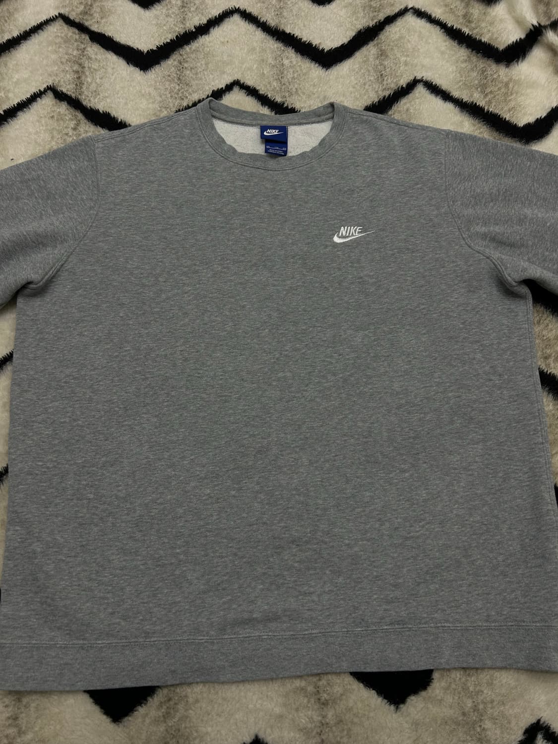 [2XL]나이키 자수로고 맨투맨/그레이/기모 상품이미지3