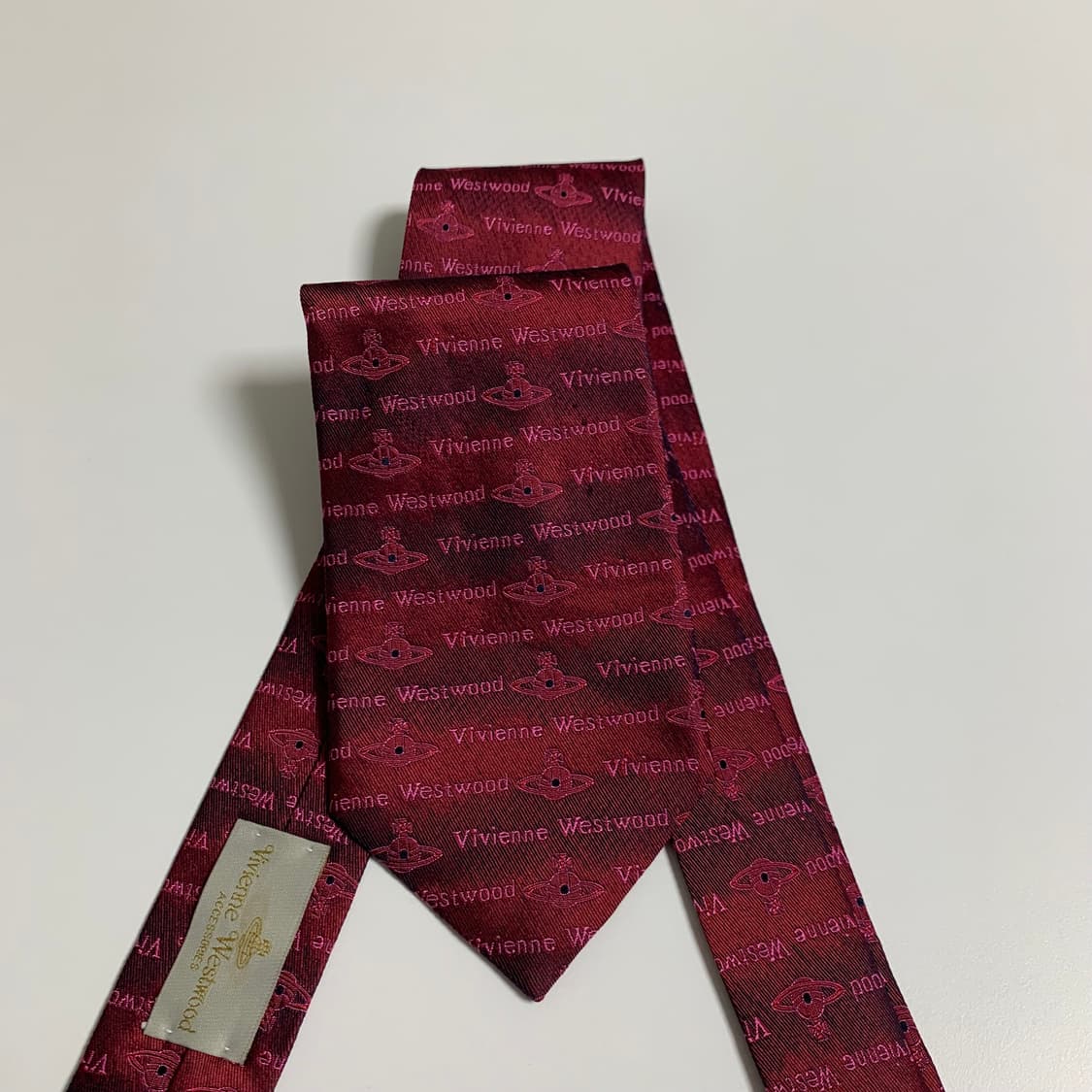 비비안웨스트우드 로고플레이 명품넥타이 100실크 모노그램 정장코디 상품이미지10