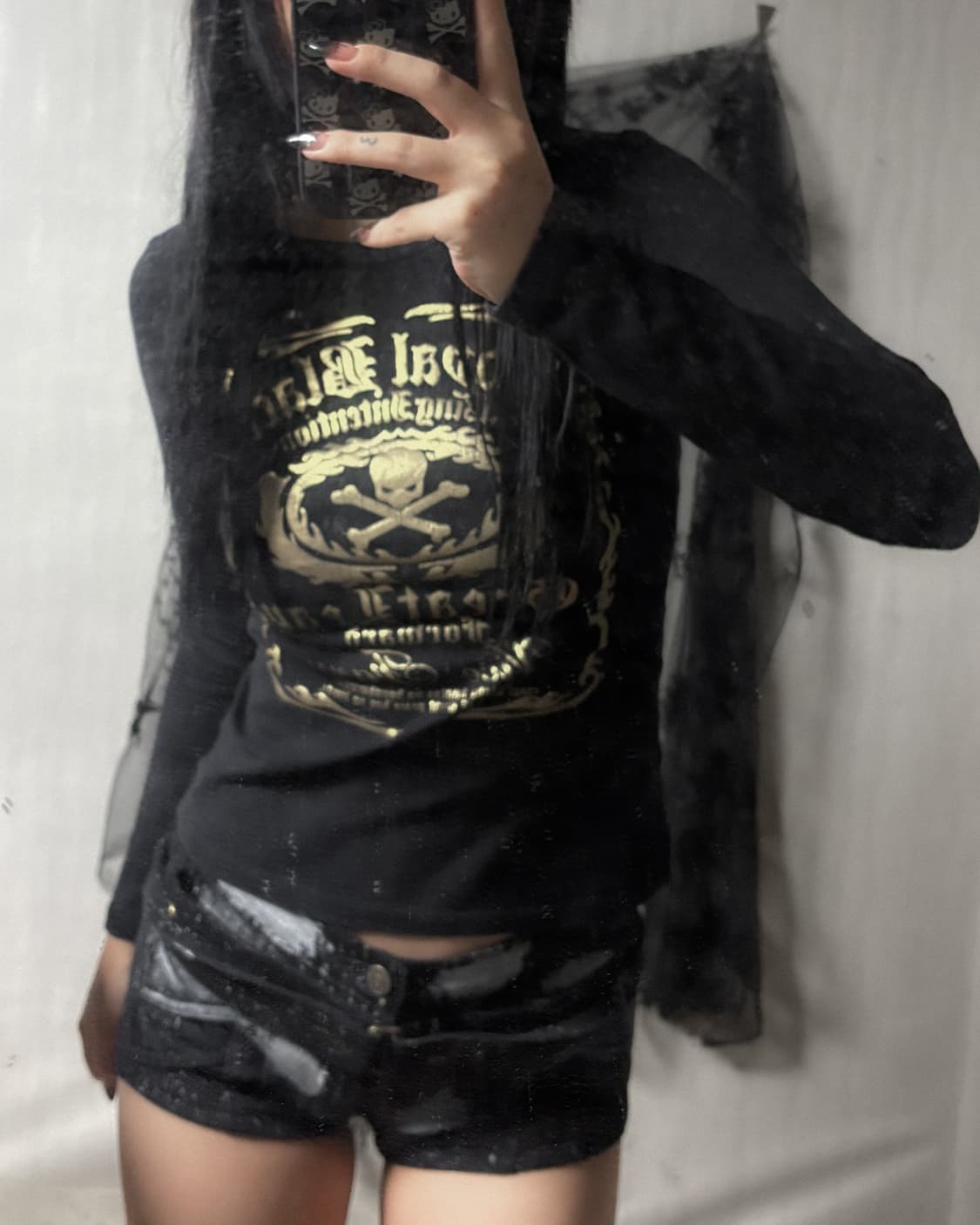 펑크 스컬 포인트 롱슬리브  상품이미지2