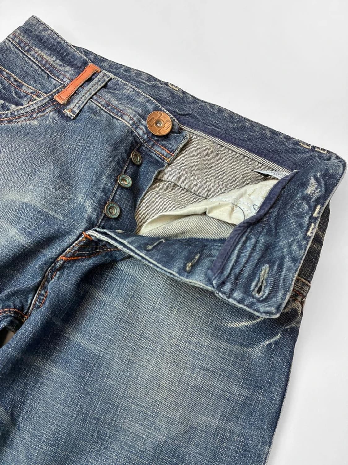 Selected 이태리 오렌지 가죽 배색 데님 팬츠 PN5572    상품이미지3