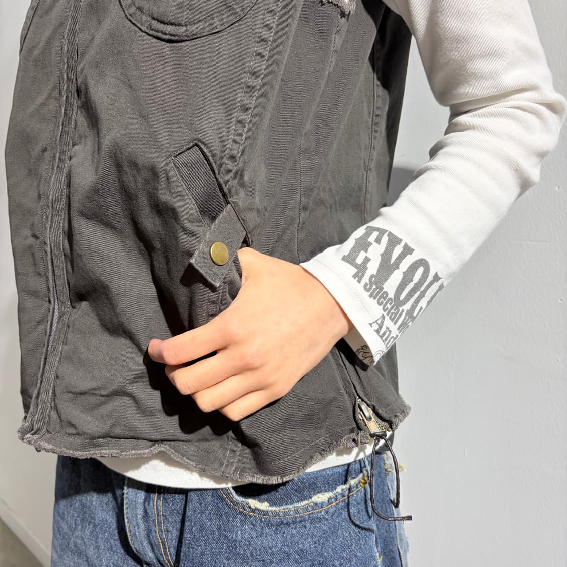 펑크 카고 조끼 베스트 상품이미지8