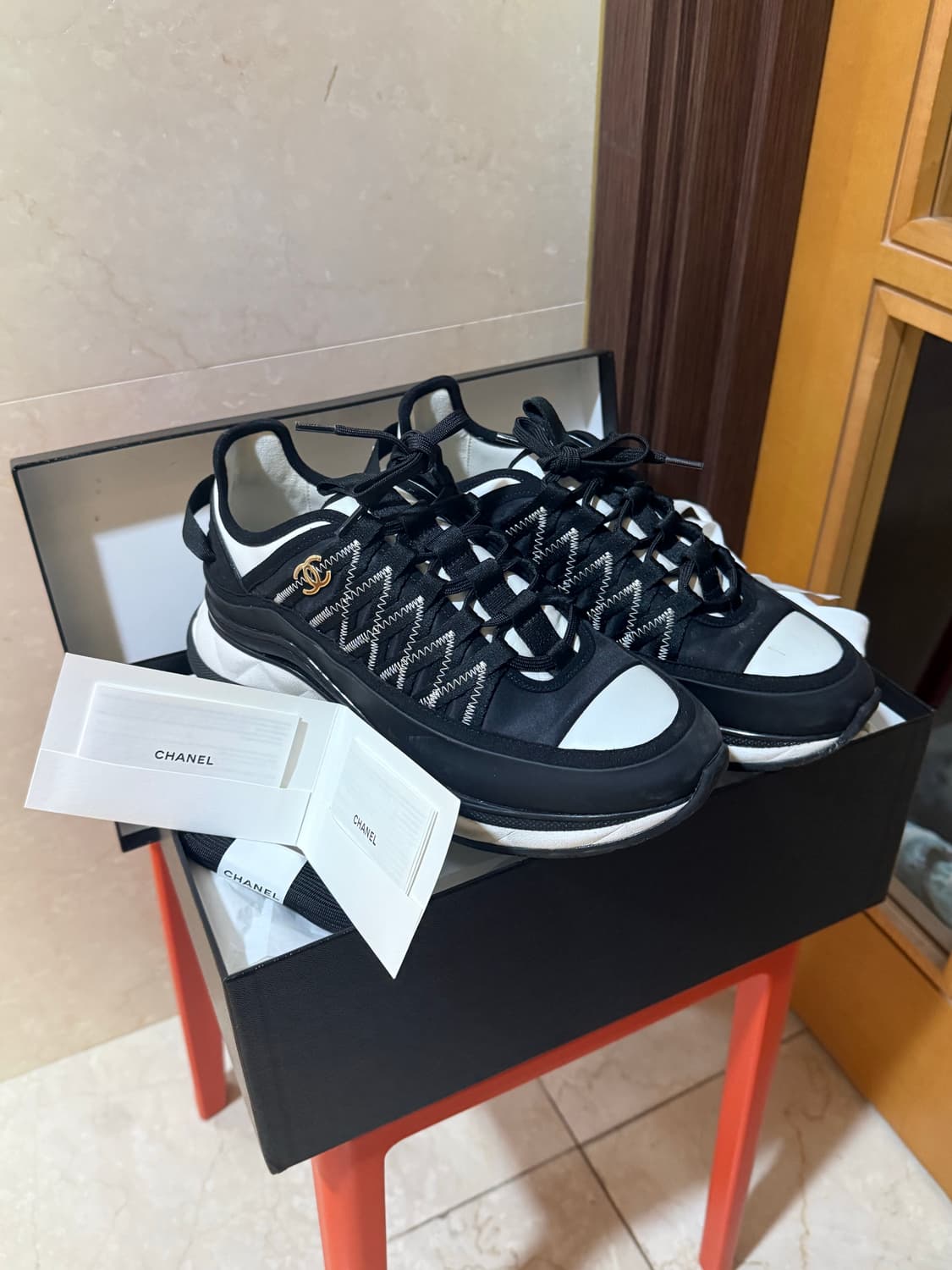 샤넬 믹스드 파이버 CC 스니커즈 상품이미지1