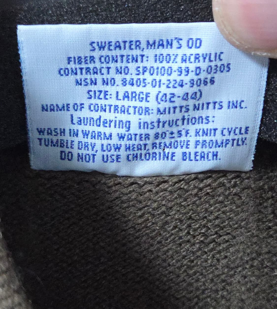 DSCP 미군 5 버튼 스웨터 코만도 니트 상품이미지6