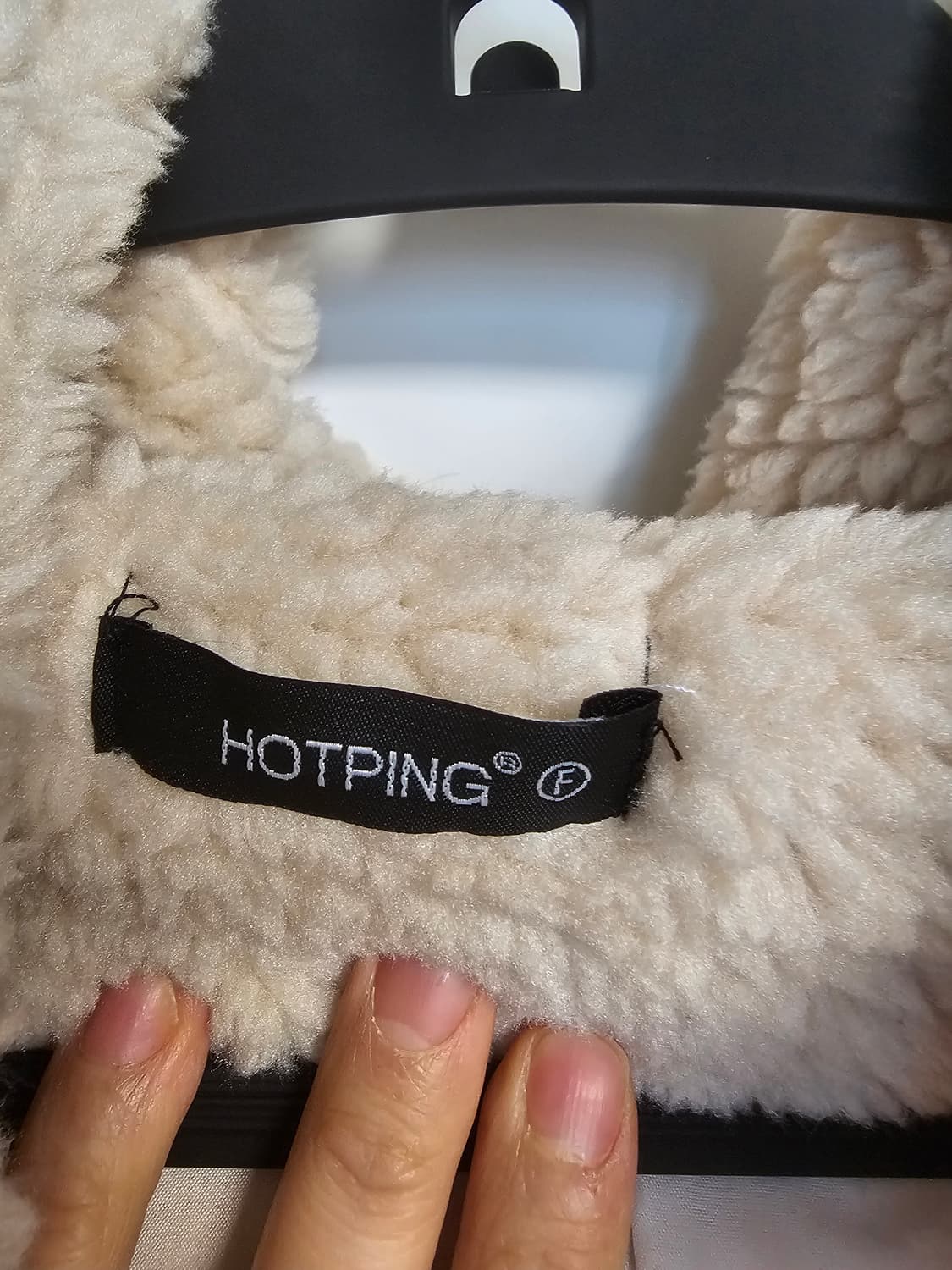 HOTPING 뽀글이 후드 집업 아이보리 상품이미지4