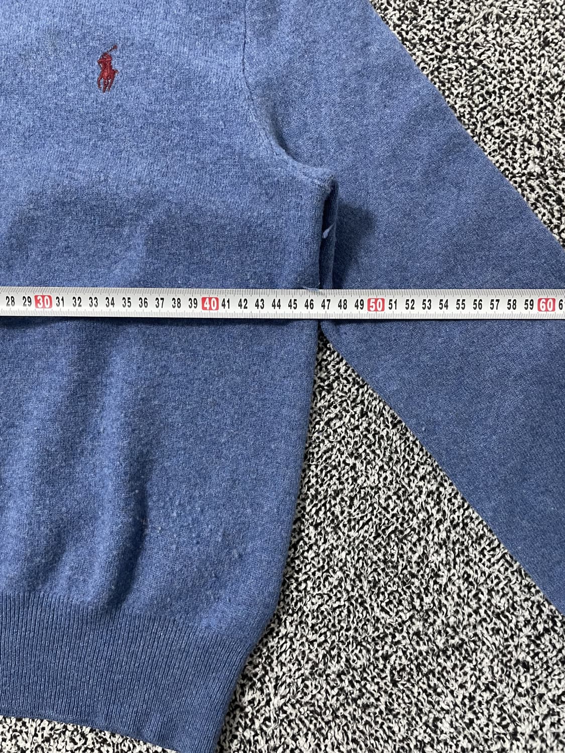 빈티지9. 폴로랄프로렌 메리노 울 100% 봄 라운드넥 니트 스웨터 블루 상품이미지6