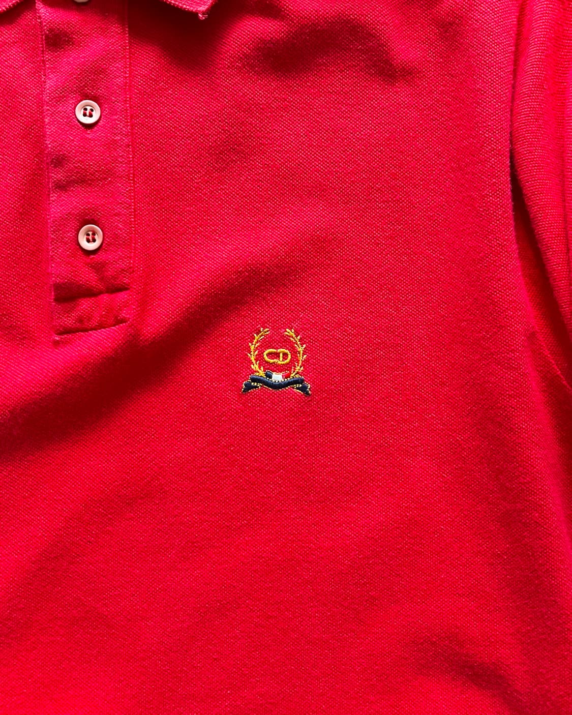 80-90s Old DIOR Classic 1/2 PK-Shirt 상품이미지5