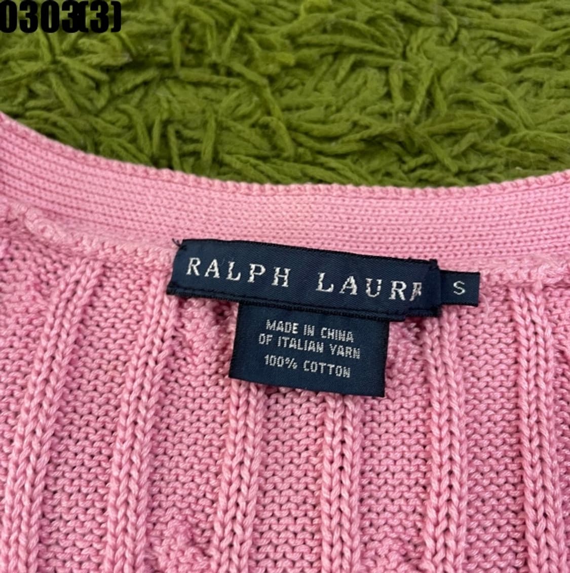 랄프로렌 케이블 니트 반팔 가디건 상품이미지2