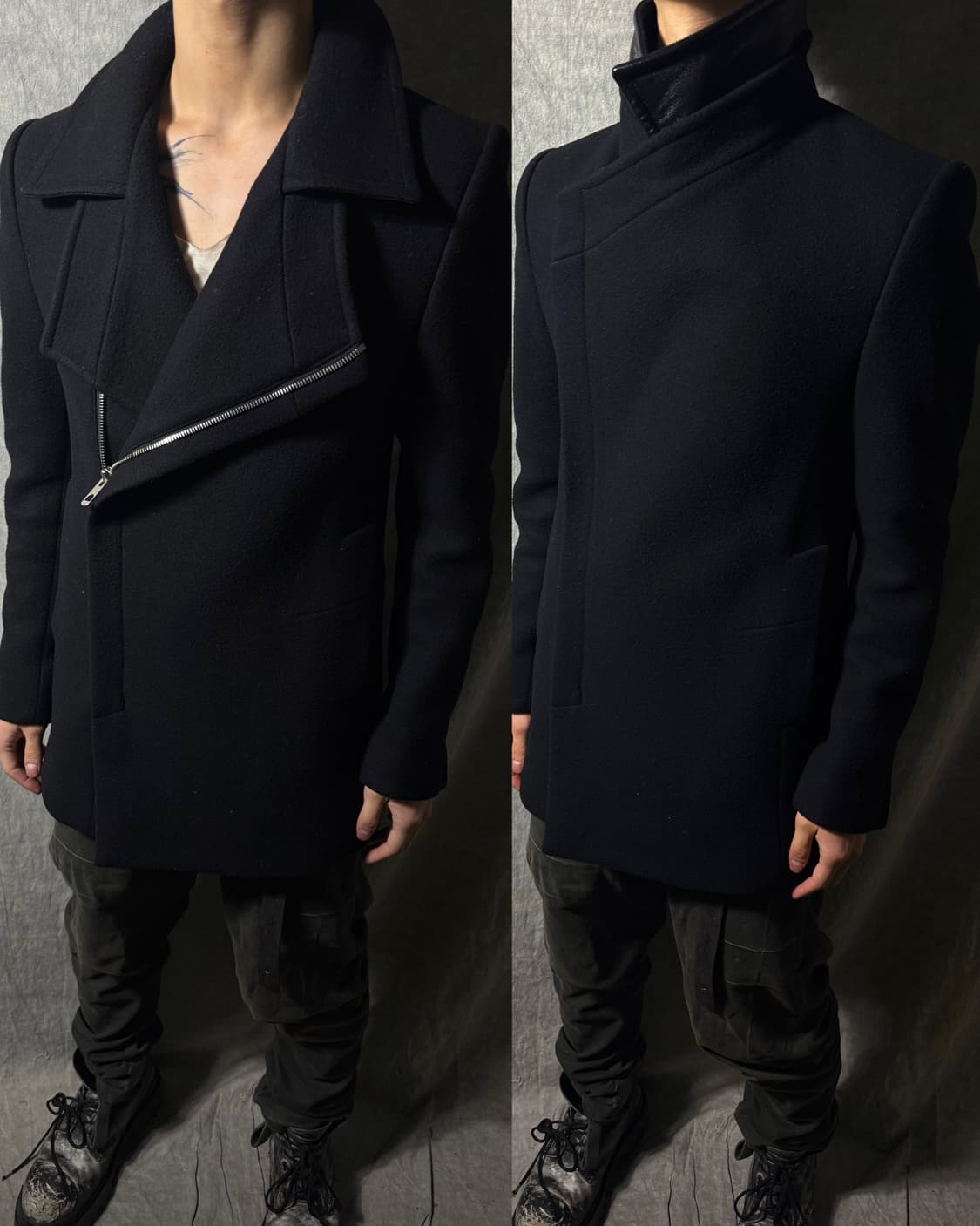 SYSTEM Asymmetric High-Neck Wool Coat  상품이미지2