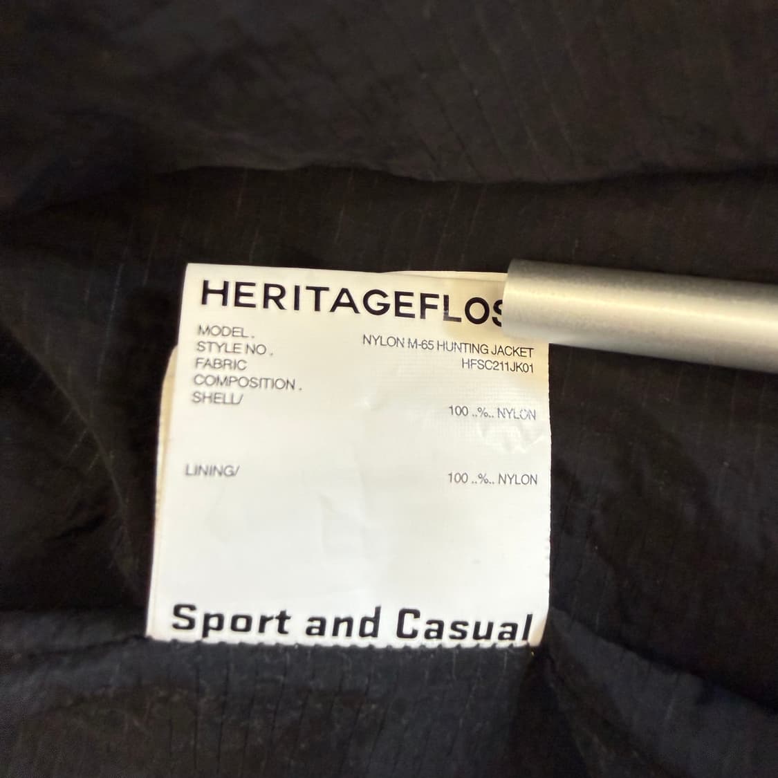 헤리티지플로스 나일론 M65 헌팅 자켓 상품이미지5