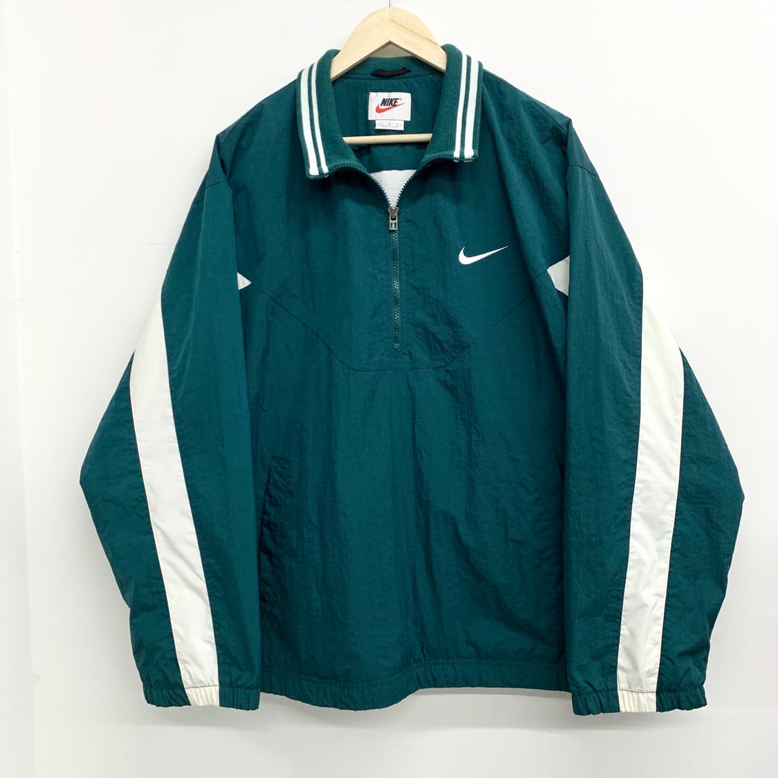 나이키 제팬 라인 스우시 그린 나일론 풀오버 아노락 상품이미지3