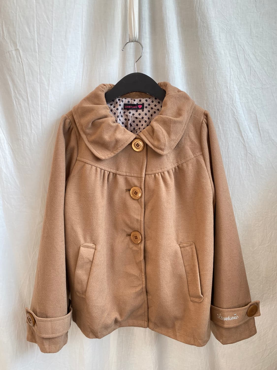 LOVETOXIC 브라운 하프코트(-66) 상품이미지1