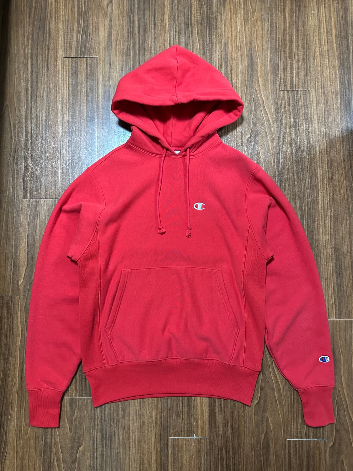 (S) 챔피온 리버스위브 후드티 레드 상품이미지1