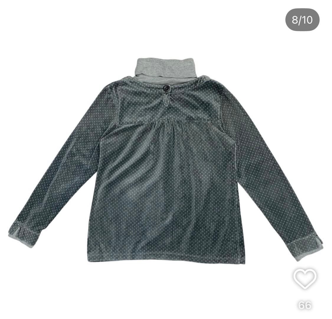 합정빈티지 도트 땡땡이 긴팔 탑 상품이미지3