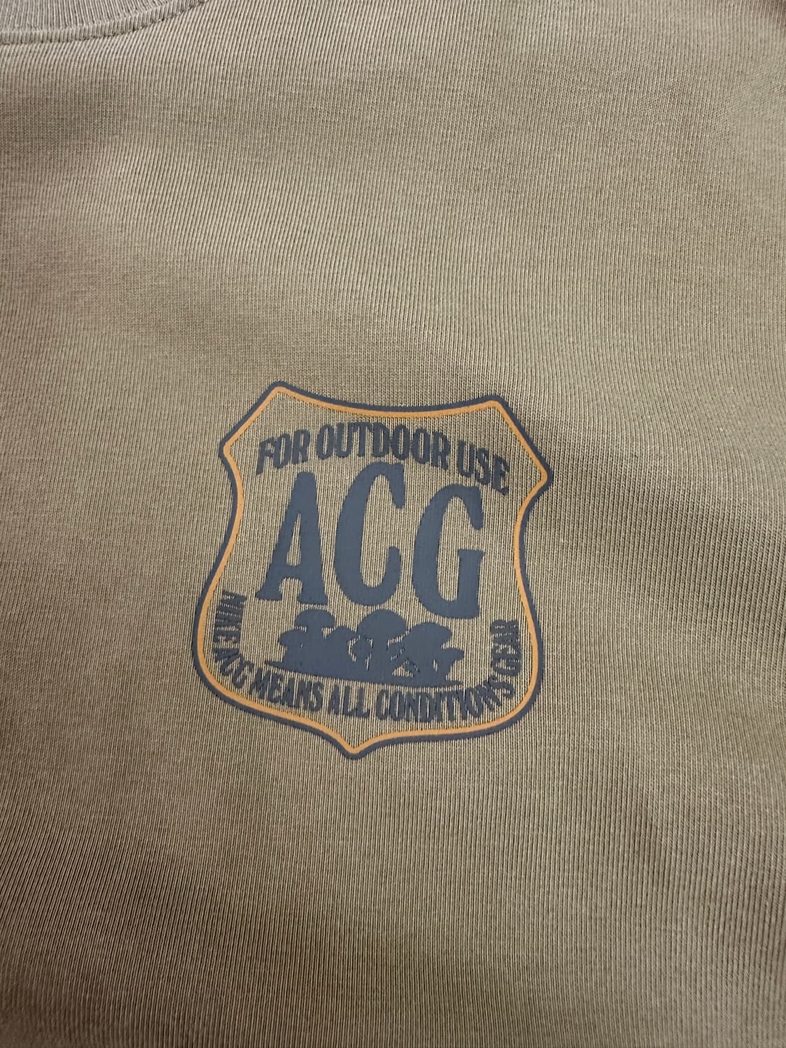 나이키 acg 로고 카키 티셔츠 XL 상품이미지3