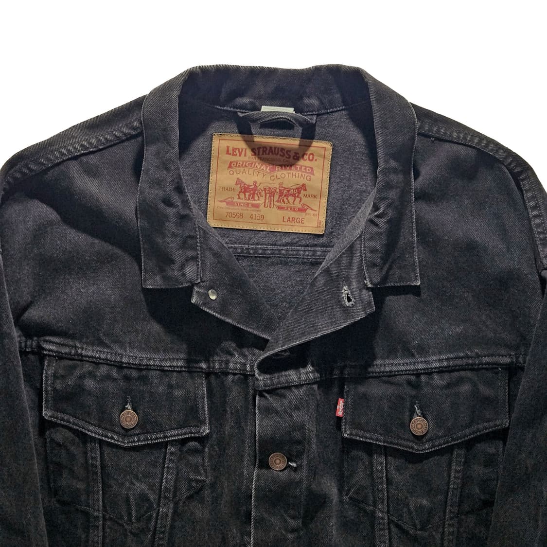 Levi's Black Denim Jacket 90s 상품이미지3