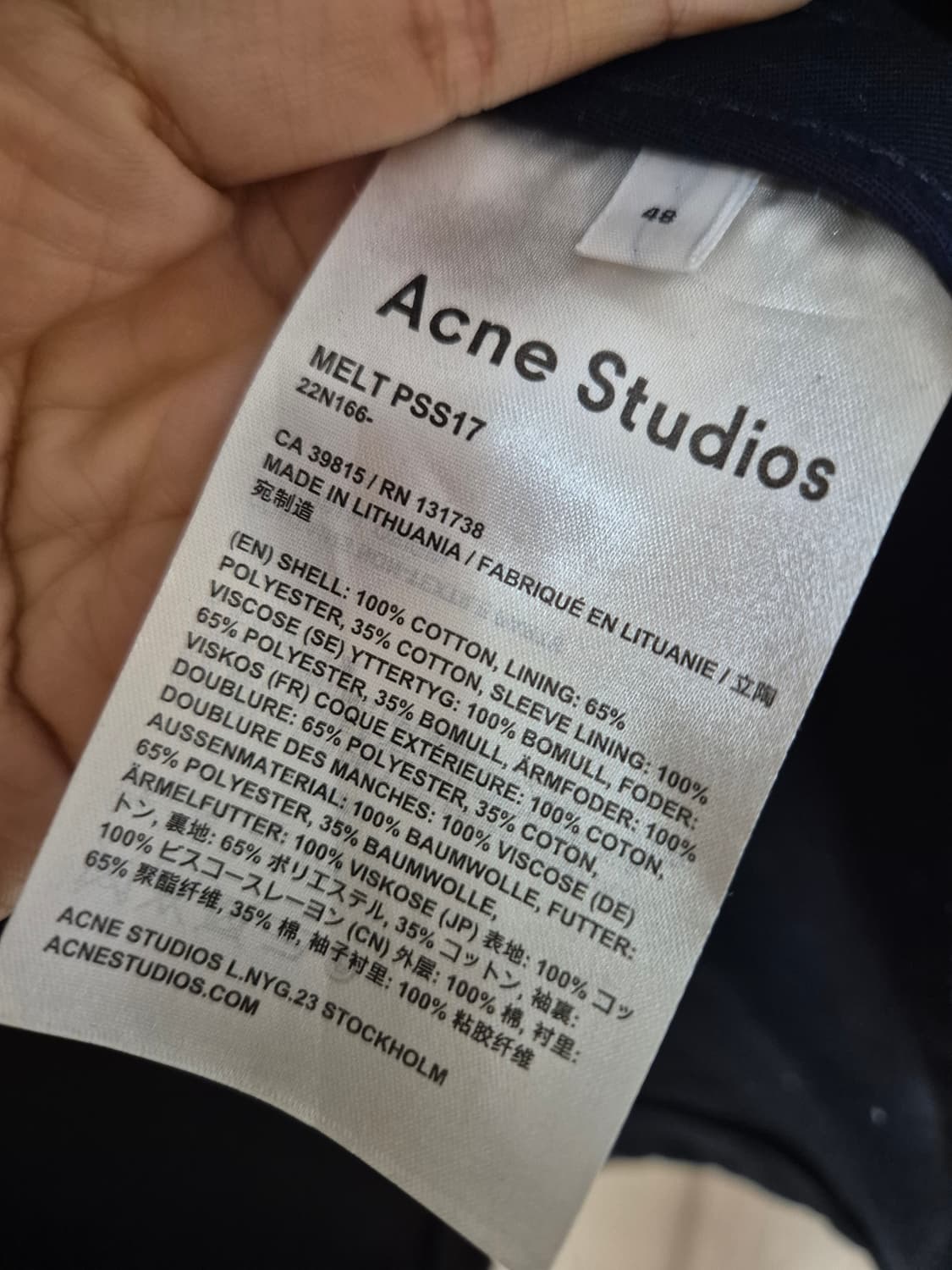 (정품) Acne 아크네 스튜디오 멜트 오버핏 후드 코트 48 상품이미지10