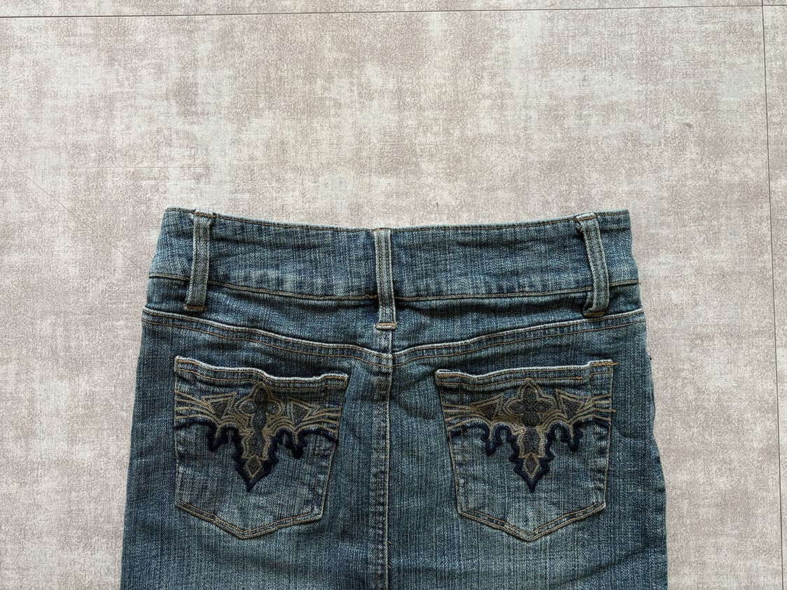 western denim mini skirt 상품이미지5