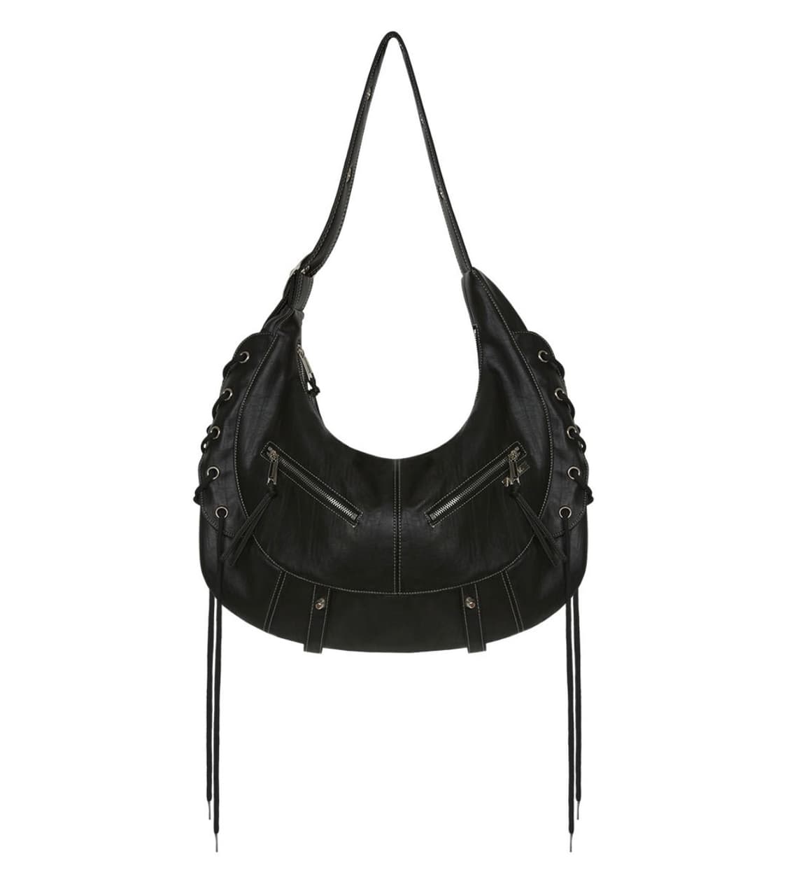 낫노잉 하프문 레더 크로스백 상품이미지1