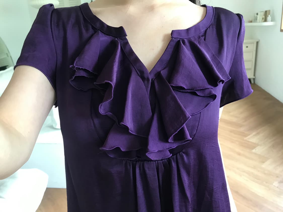 vintage purple ruffle one-piece 상품이미지6