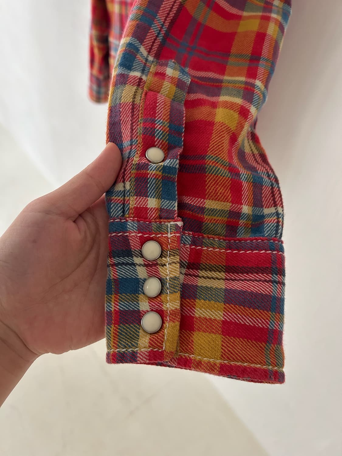 vtg Mark Strore Check Western Shirt. 상품이미지3