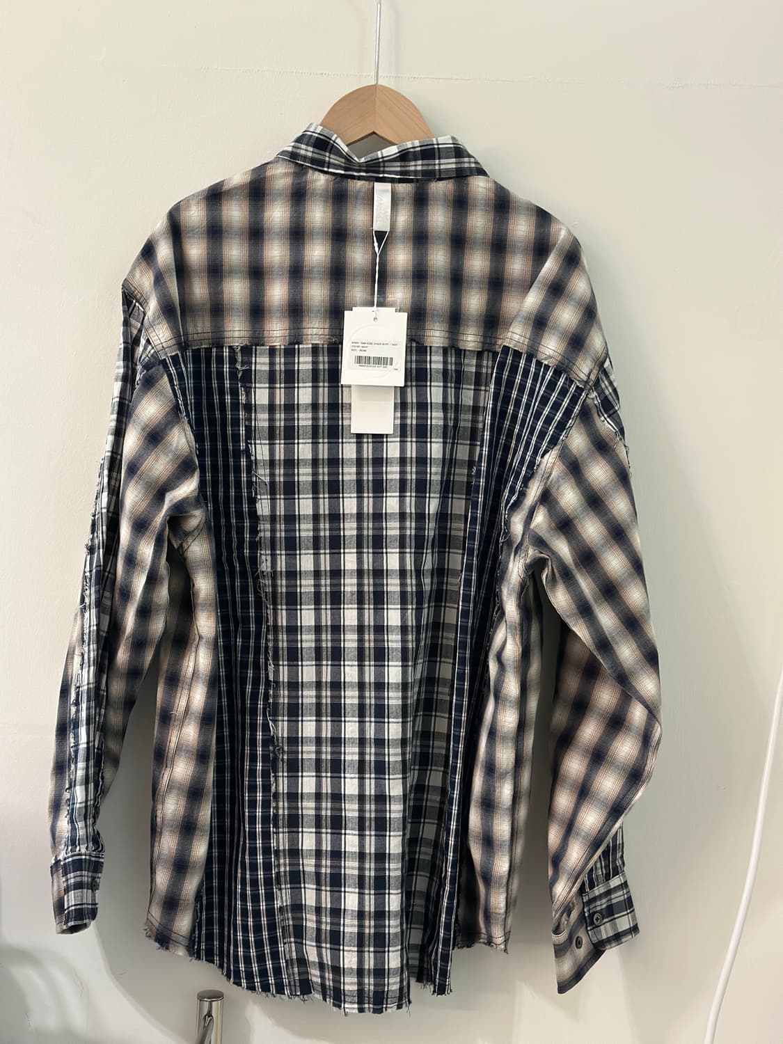 노매뉴얼 로우 엣지 체크 셔츠 상품이미지2