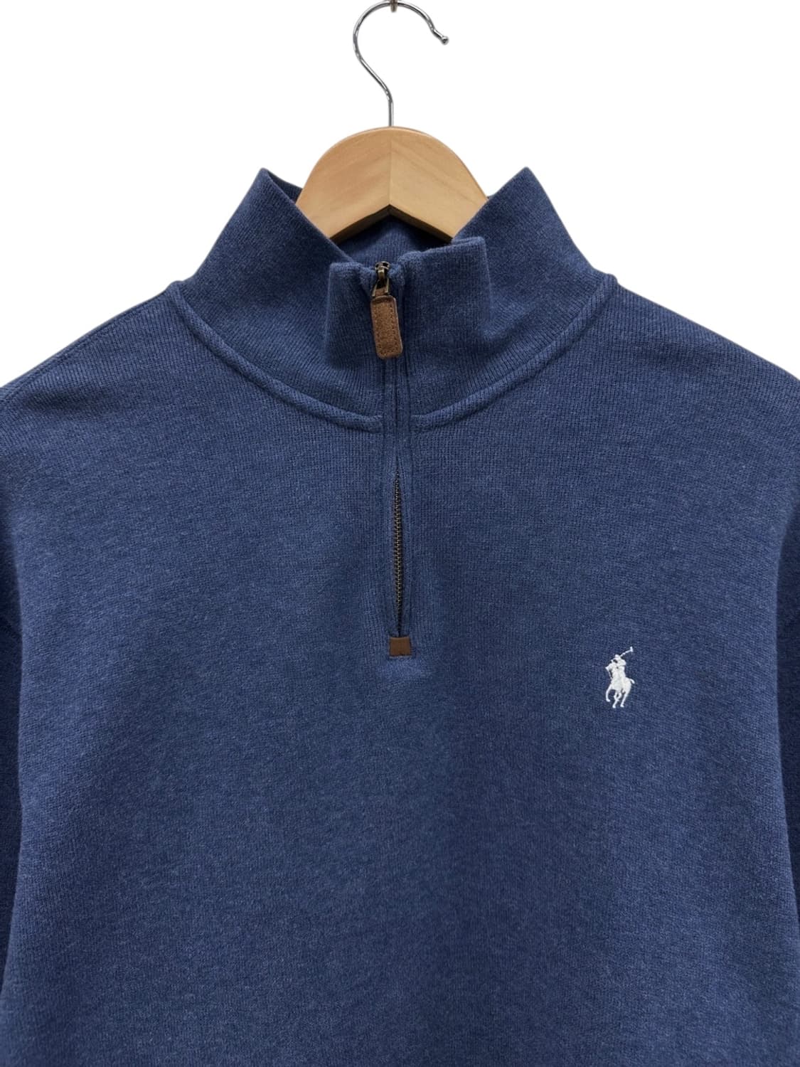 폴로 하프집업 니트 블루 (XL)  상품이미지3