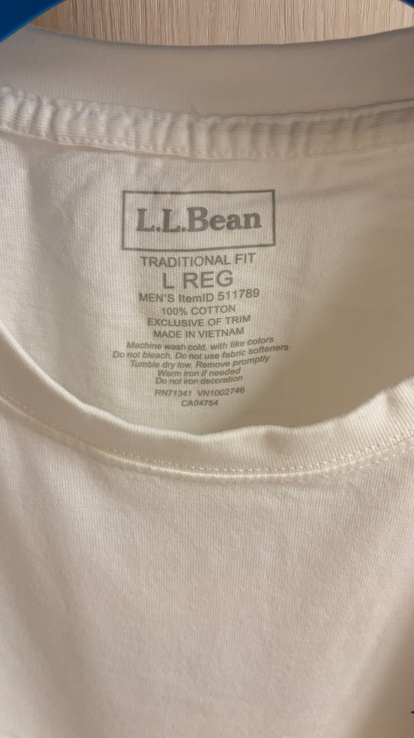 엘엘빈 LLBean 반팔티 L사이즈 화이트 상품이미지4