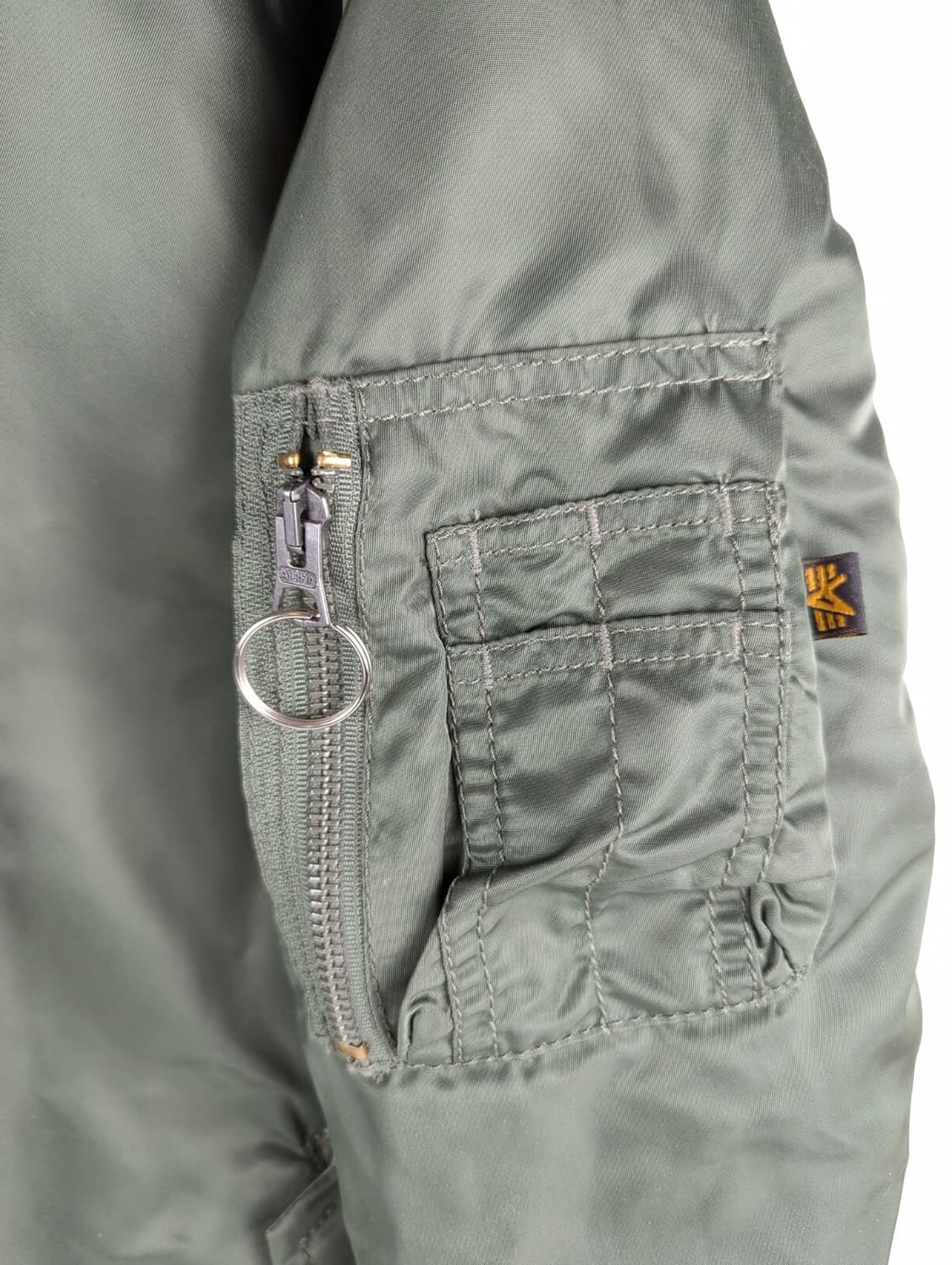 80s 미공군 납품용 알파인더스트리 MA-1 플라이트자켓 세이지 상품이미지2