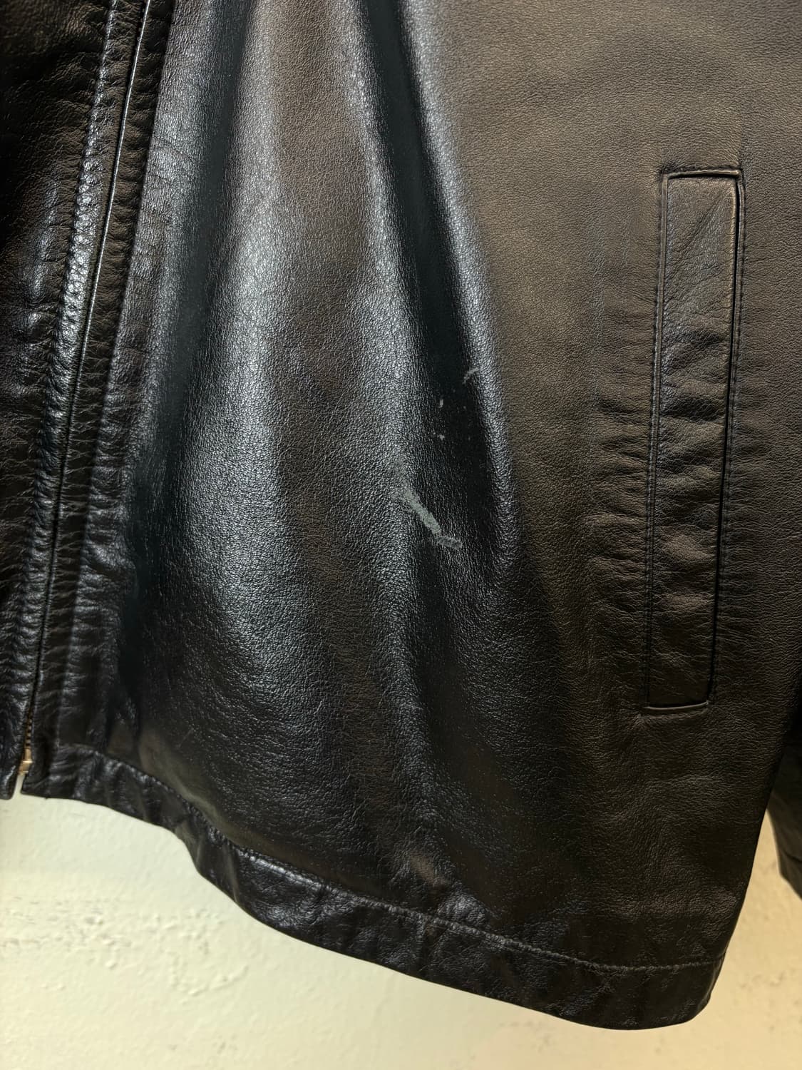 Jacker's 빈티지 블랙 싱글 레더 자켓 상품이미지3