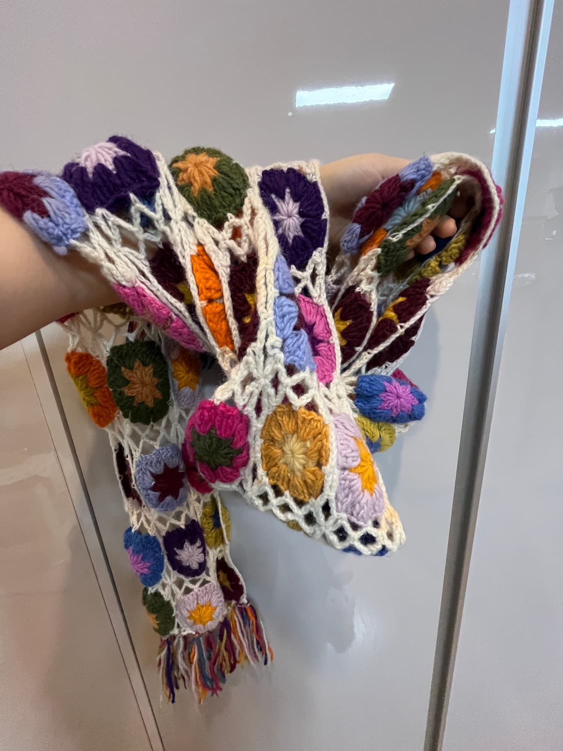 빈티지 크로셰 뜨개 머플러 상품이미지1