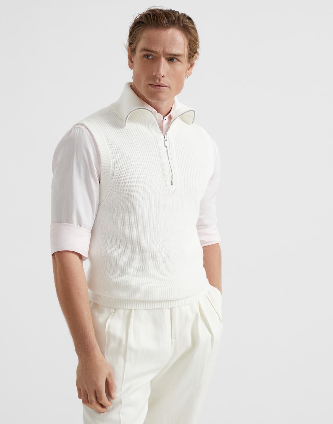 브루넬로 쿠치넬리 / 신상 골지 집업 베스트 / 50 (100-105) 상품이미지1