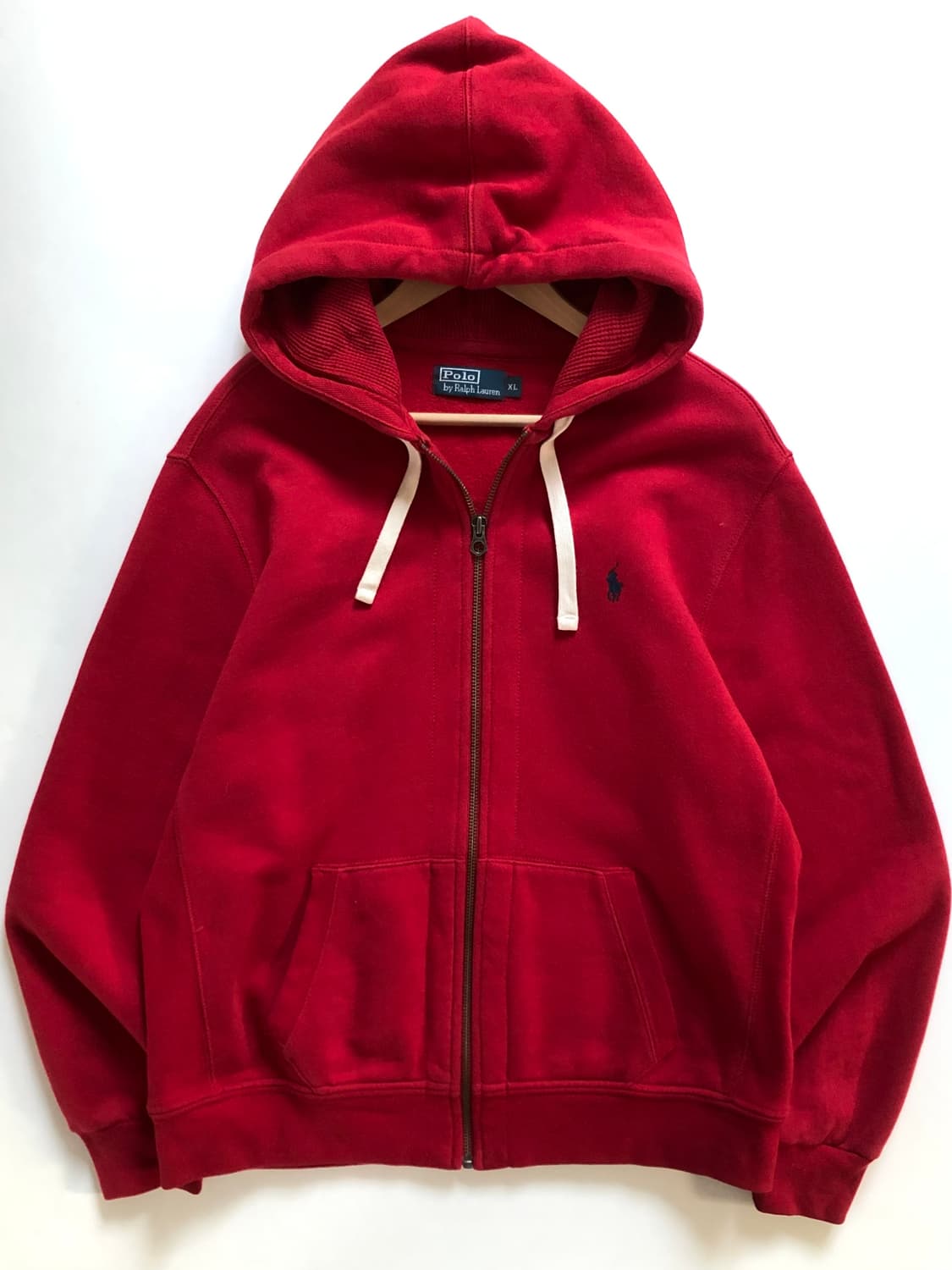 Polo 폴로 랄프로렌 레드 컬러 써멀 후드집업 상품이미지3
