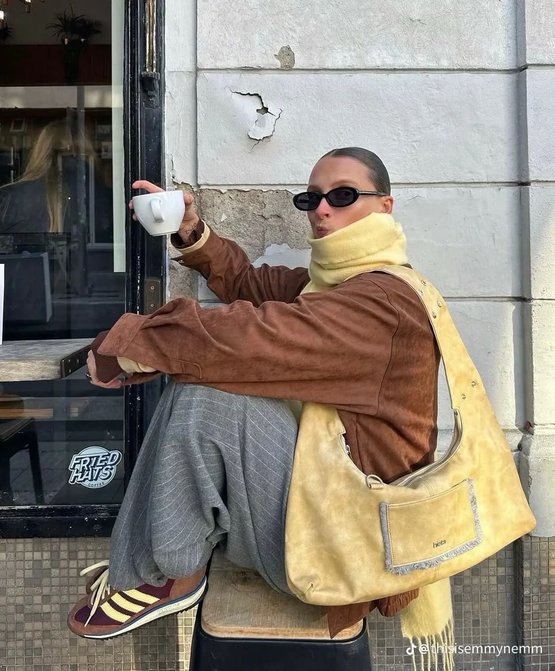 USA 딥 브라운 brown fleece 플리스 비니 상품이미지7