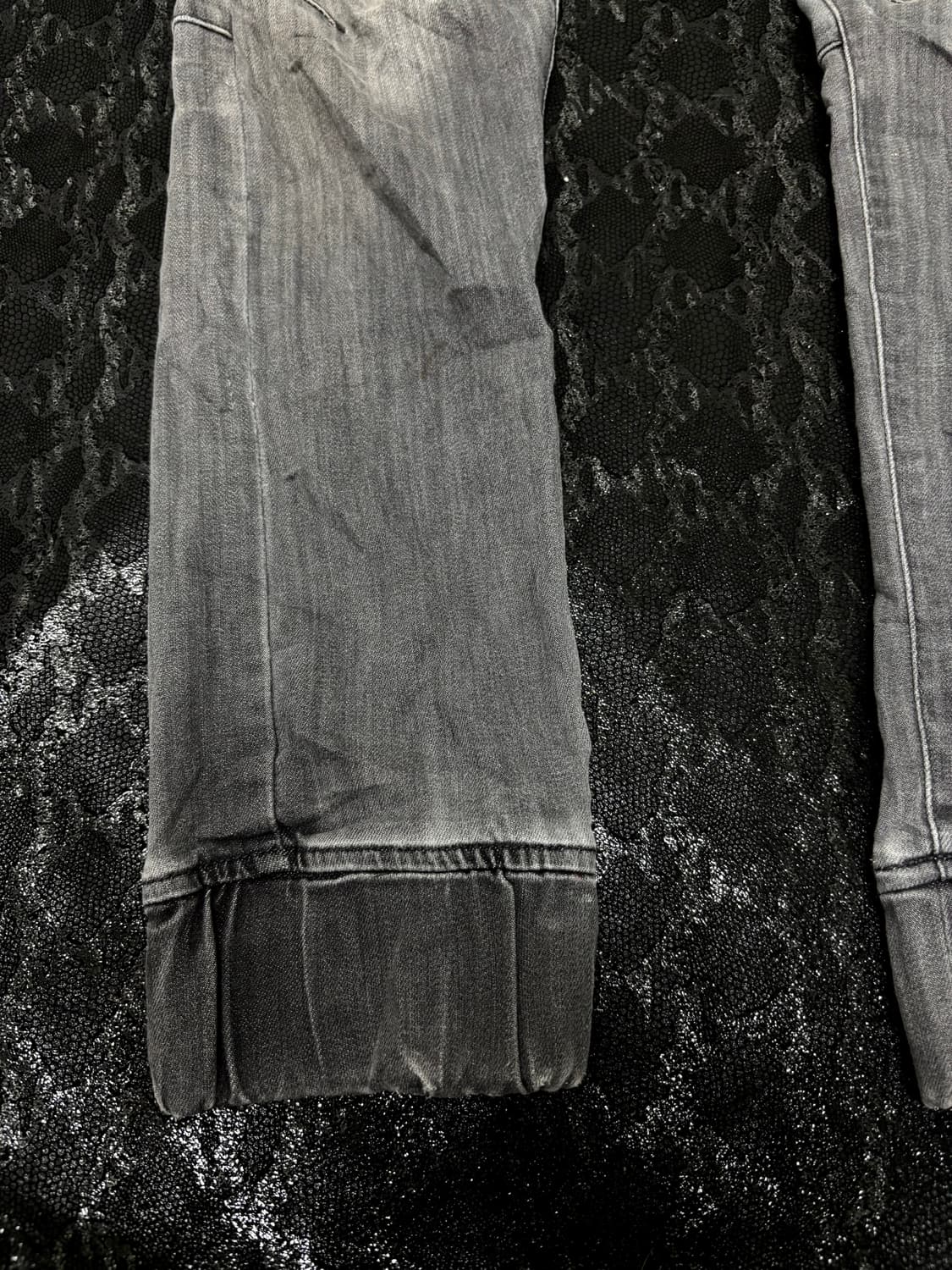 “Vintage” Grey Slim Fit Biker Pants 상품이미지5