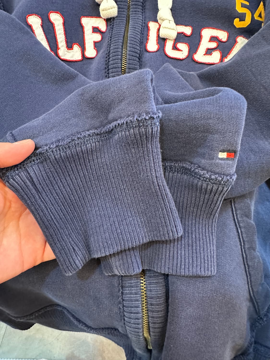 XL) 타미 힐피거 네이비 기모 후드 집업 상품이미지7