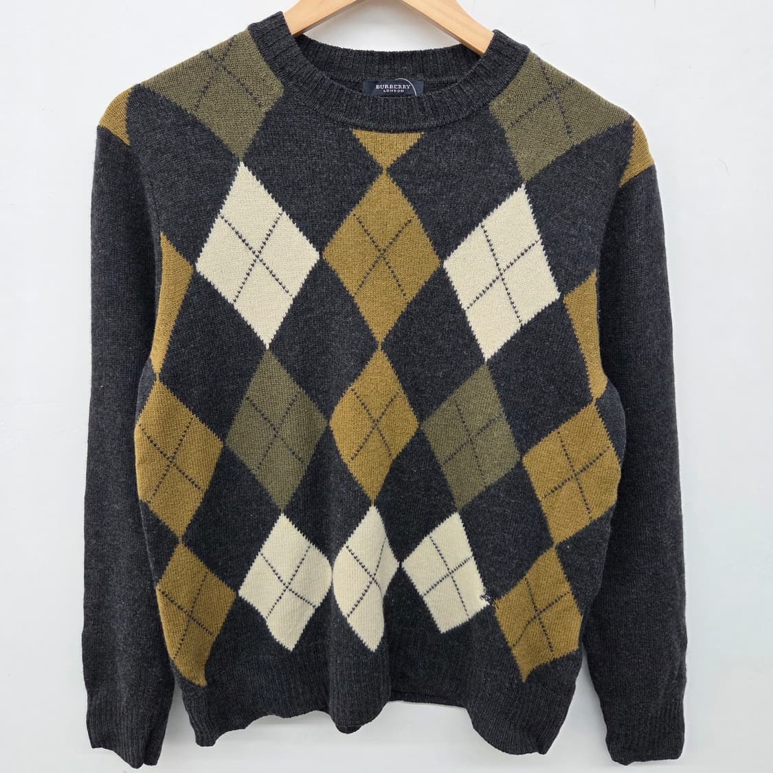 버버리 아가일 패턴 니트 스웨터 L 상품이미지2