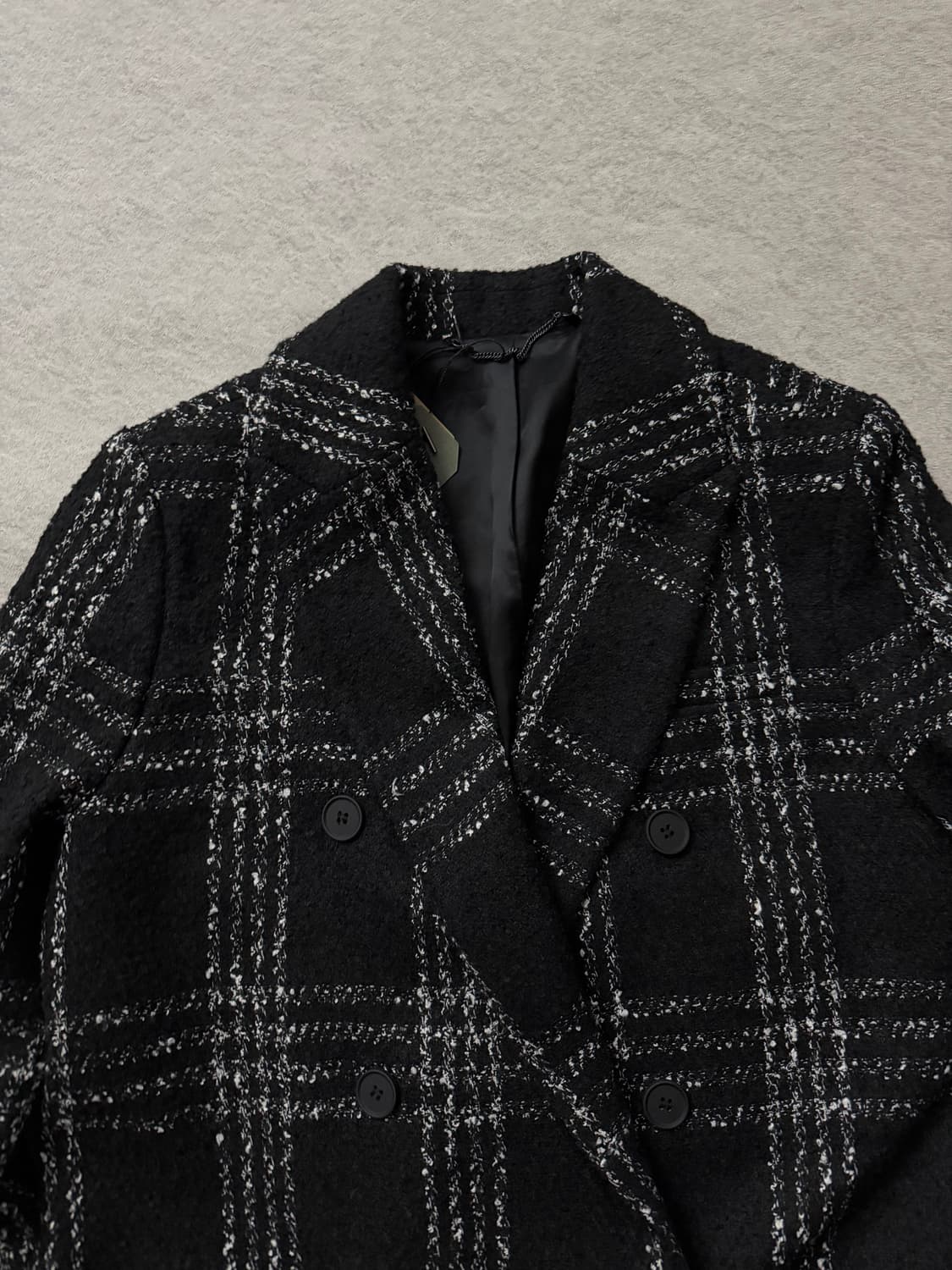 올세인츠 체크 더블 브레스트 코트 상품이미지3