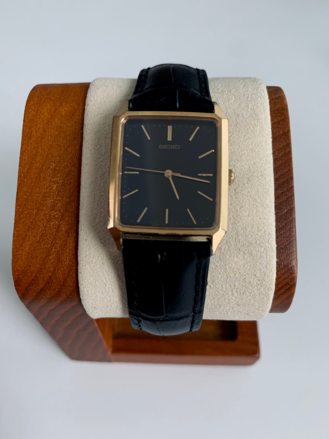 세이코 Seiko 스퀘어 쿼츠 블랙 상품이미지2