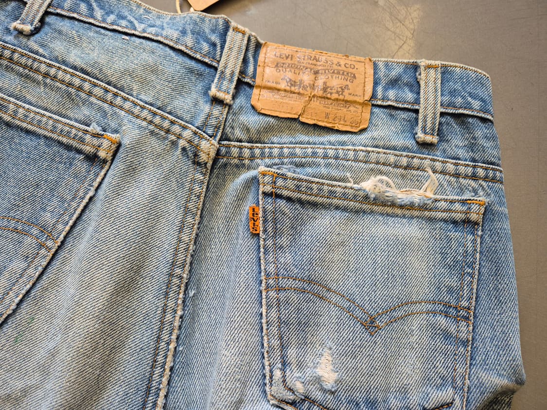 80s Levi's 517 오렌지탭 부츠컷 데님 팬츠 상품이미지5