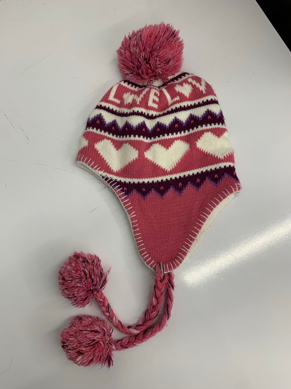 Y2k 핑크 폼폼이 비니 상품이미지3