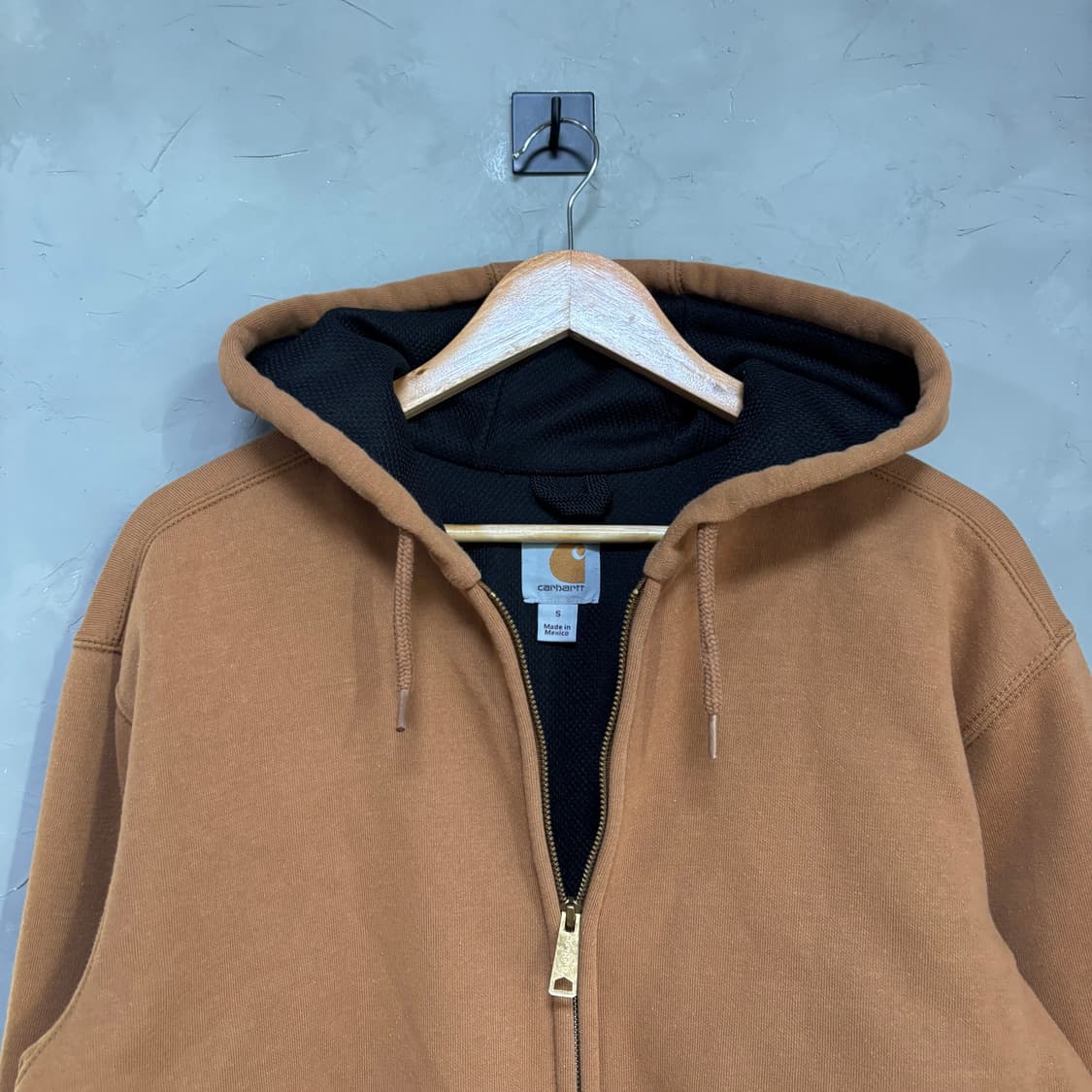칼하트 써멀 후드집업 카멜 된장 상품이미지2