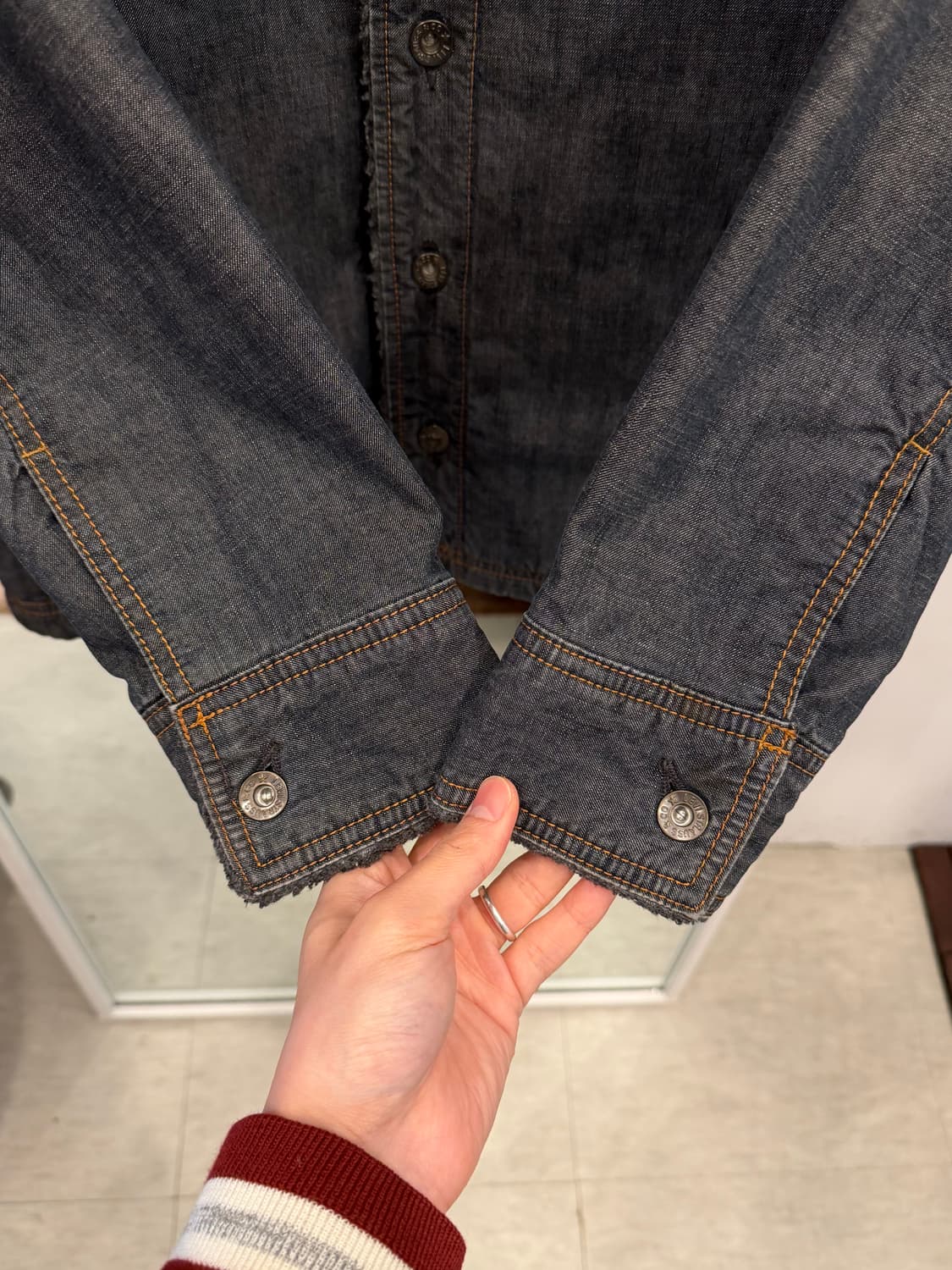 00s Levis 리바이스 쉐르파 데님 트러커 자켓 상품이미지5