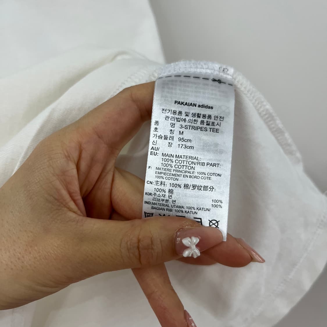 아디다스 화이트 블랙 링거 반팔 티셔츠 상품이미지6