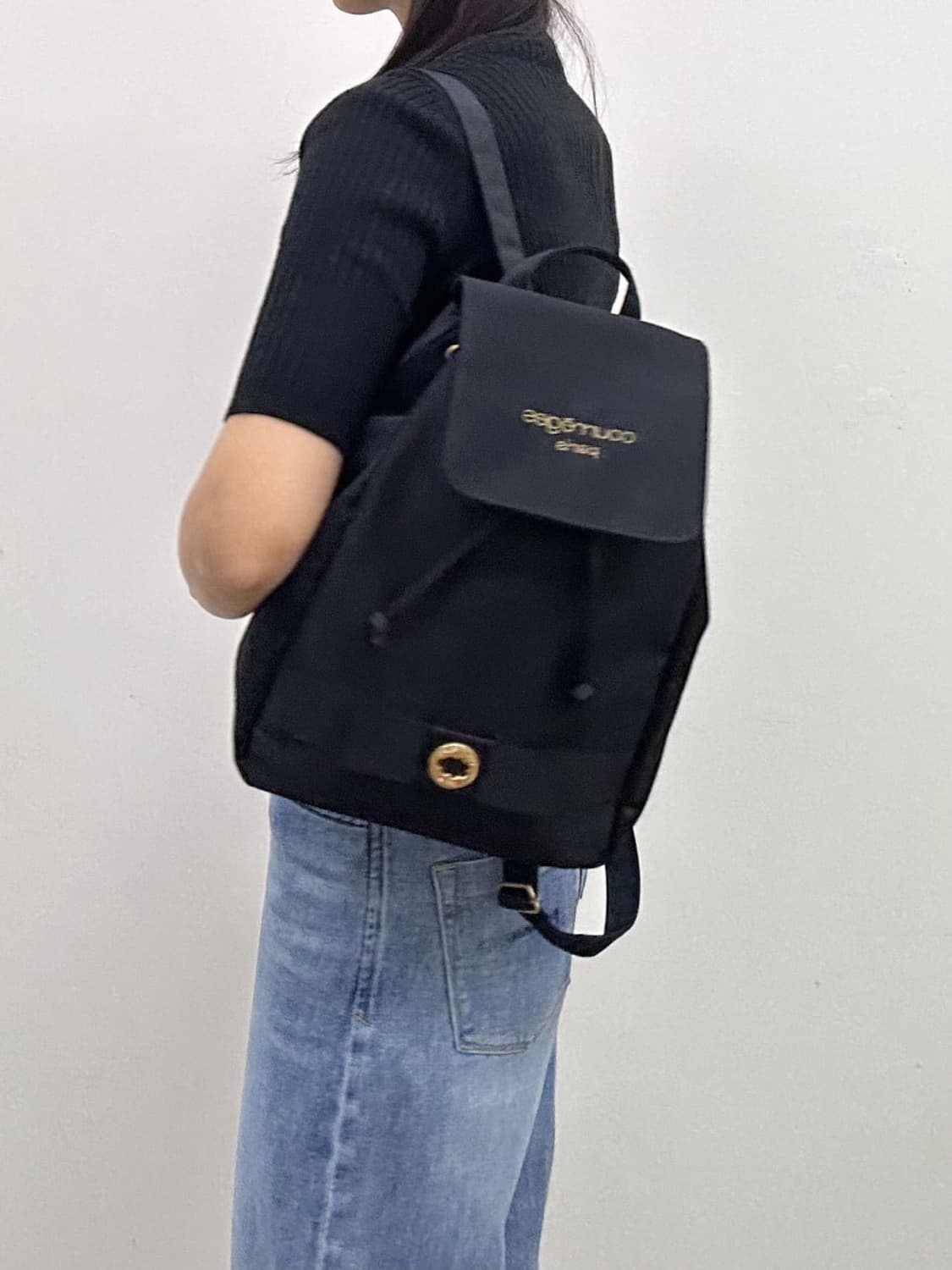 courreges / 꾸레쥬 블랙 패브릭 백팩    상품이미지9