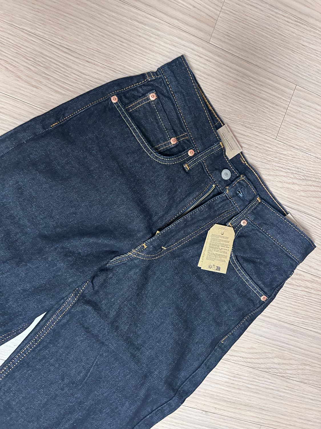 리바이스 565 루즈 스트레이트 진 다크인디고 생지 데님 상품이미지3