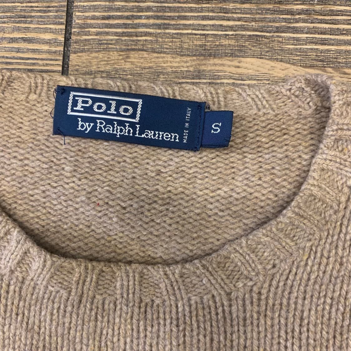 폴로 랄프로렌 베이지 울 니트 S 상품이미지5