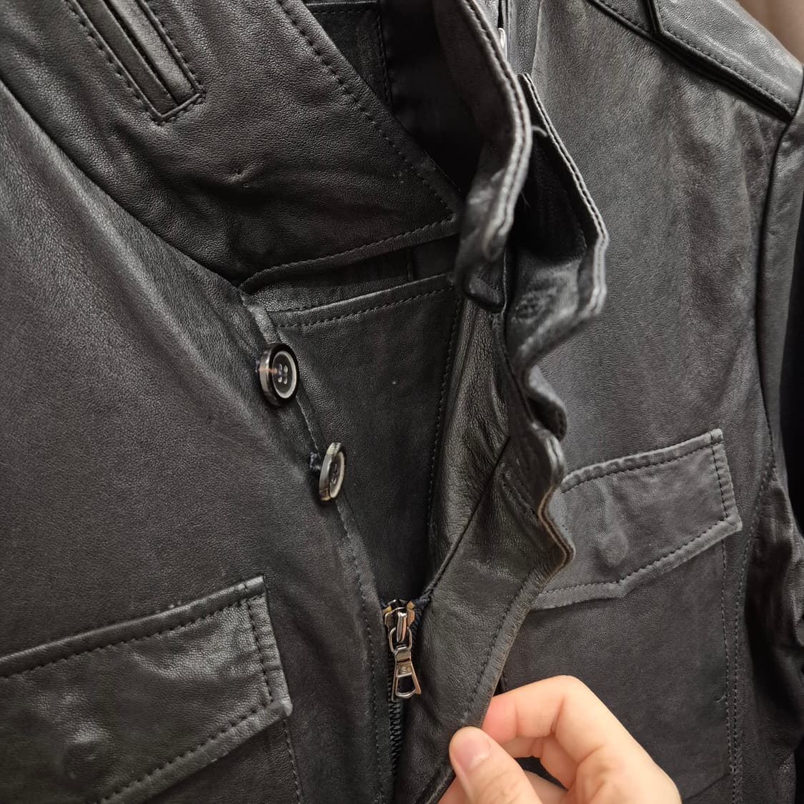 자이크 양가죽 자켓 100 상품이미지6