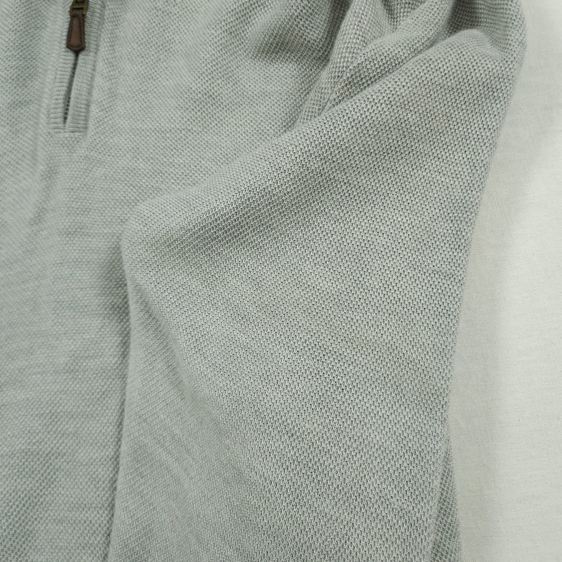 XL(105) 폴로 랄프로렌 피마코튼 반집업니트 그레이 상품이미지6