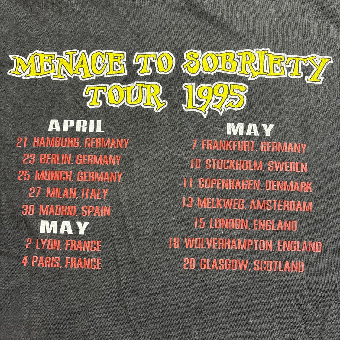 Ugly Kid Joe 95 Tour shirt 상품이미지4